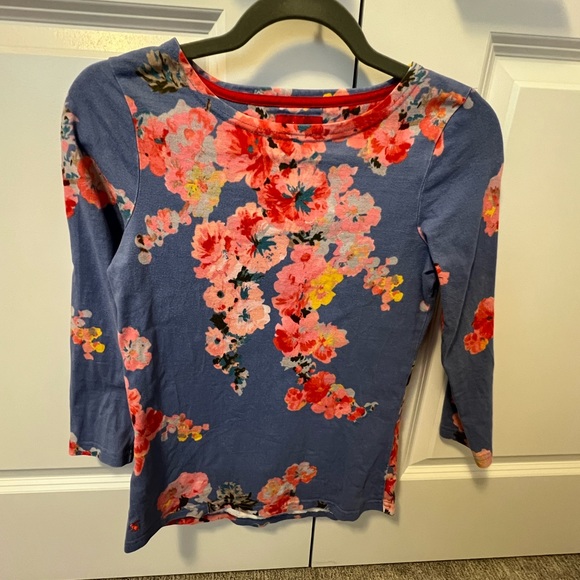 Joules 3/4 length floral top - Picture 1 of 3